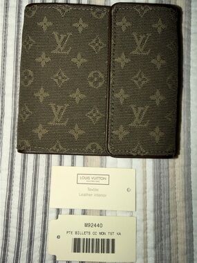Louis Vuitton Compact Mini Lin Monogram Canvas Wallet